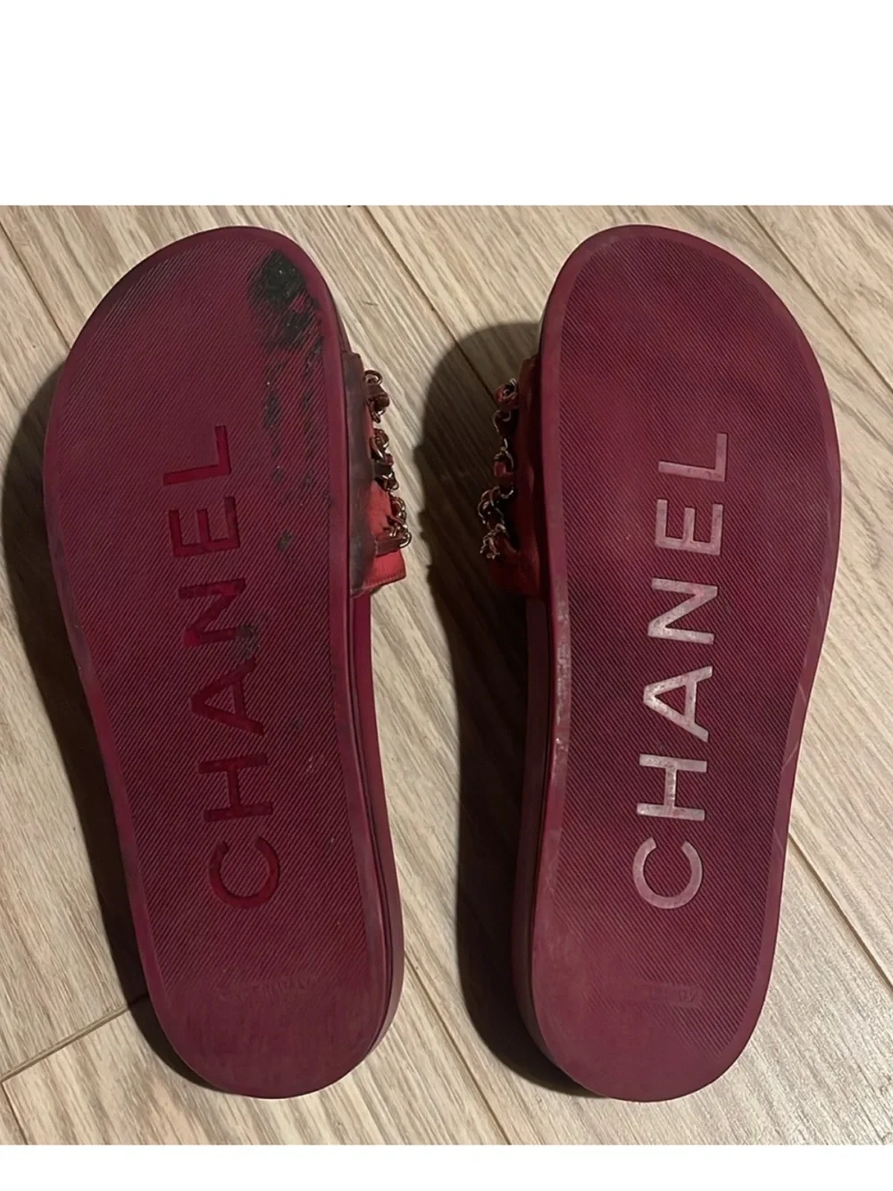 Chanel Chain Mules Fair Condition